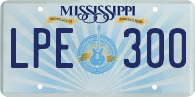 MS license plate LPE300