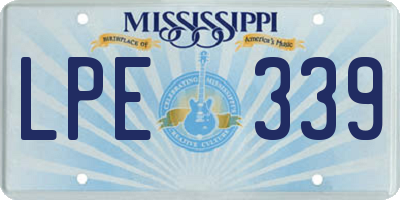 MS license plate LPE339