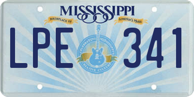 MS license plate LPE341