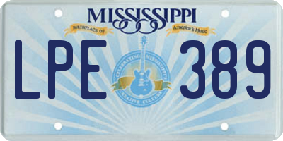 MS license plate LPE389