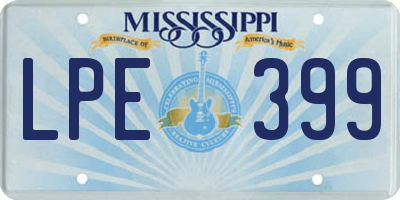 MS license plate LPE399