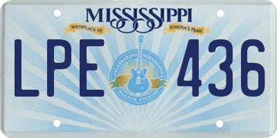 MS license plate LPE436