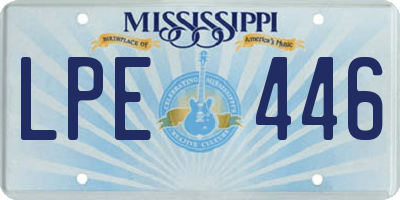 MS license plate LPE446