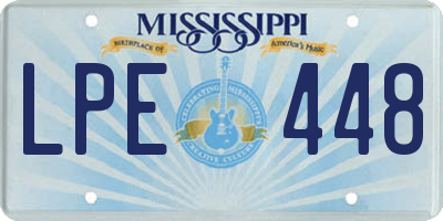 MS license plate LPE448