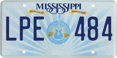 MS license plate LPE484