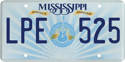 MS license plate LPE525