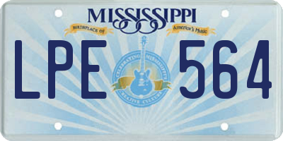 MS license plate LPE564