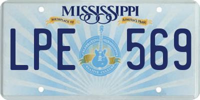 MS license plate LPE569