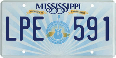 MS license plate LPE591
