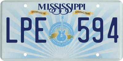 MS license plate LPE594