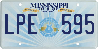 MS license plate LPE595