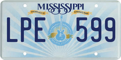 MS license plate LPE599