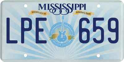 MS license plate LPE659