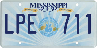 MS license plate LPE711