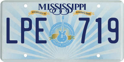 MS license plate LPE719
