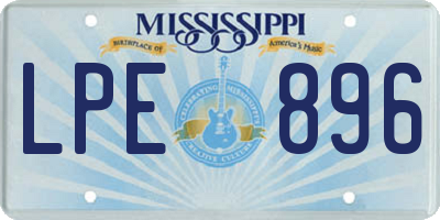 MS license plate LPE896