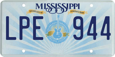 MS license plate LPE944