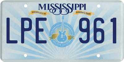 MS license plate LPE961