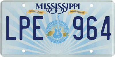 MS license plate LPE964
