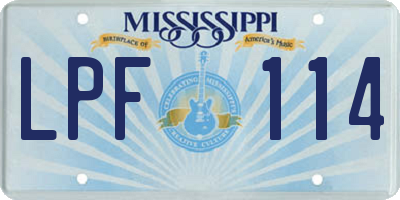MS license plate LPF114