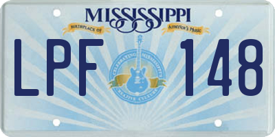 MS license plate LPF148