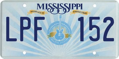 MS license plate LPF152
