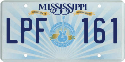 MS license plate LPF161