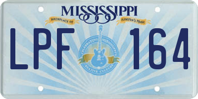 MS license plate LPF164