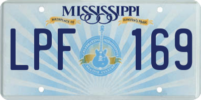 MS license plate LPF169