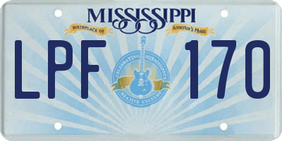 MS license plate LPF170