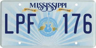 MS license plate LPF176