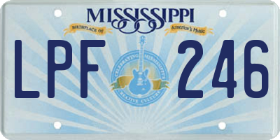 MS license plate LPF246