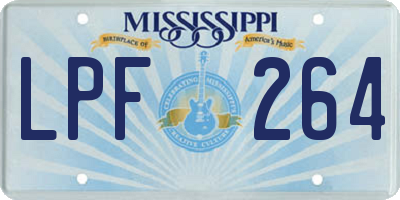 MS license plate LPF264