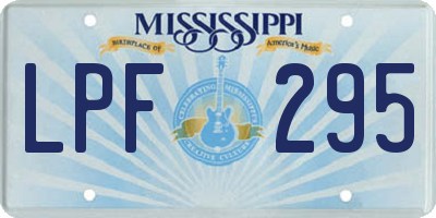 MS license plate LPF295