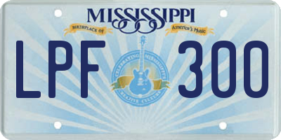 MS license plate LPF300