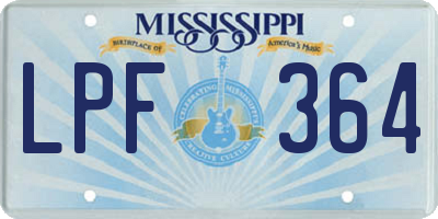 MS license plate LPF364