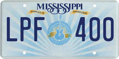 MS license plate LPF400
