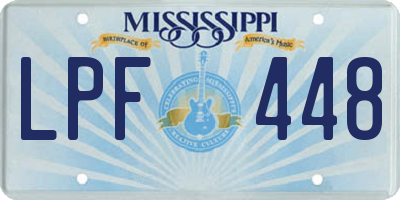 MS license plate LPF448