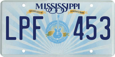 MS license plate LPF453