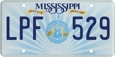 MS license plate LPF529