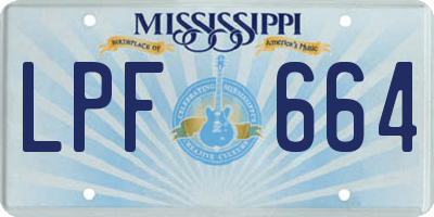 MS license plate LPF664
