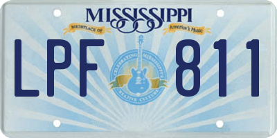 MS license plate LPF811