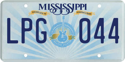 MS license plate LPG044
