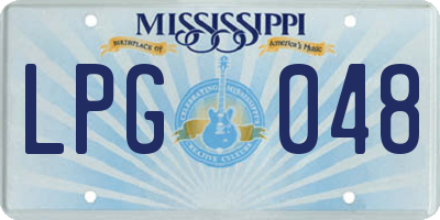 MS license plate LPG048