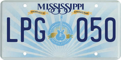 MS license plate LPG050
