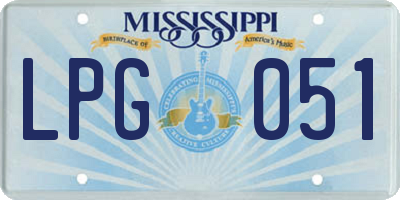 MS license plate LPG051