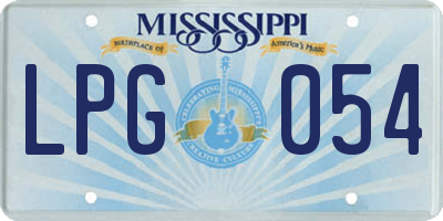 MS license plate LPG054