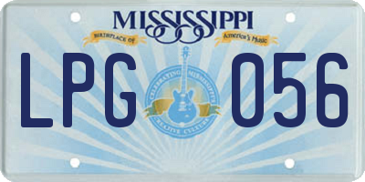 MS license plate LPG056