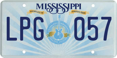 MS license plate LPG057