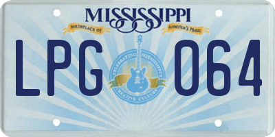 MS license plate LPG064